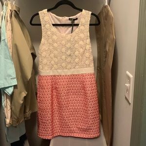 C. Luce pink and lace dress